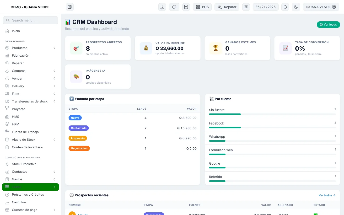 CRM Pro en elsistema.lat